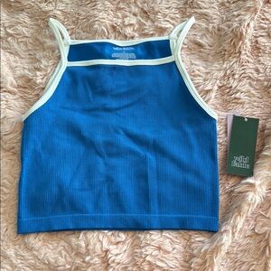 Wild Fable Blue Ribbed Tank Top